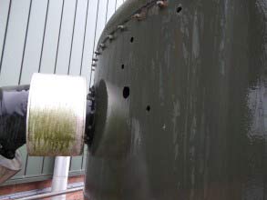 Through wall defects on sludge buffer tank